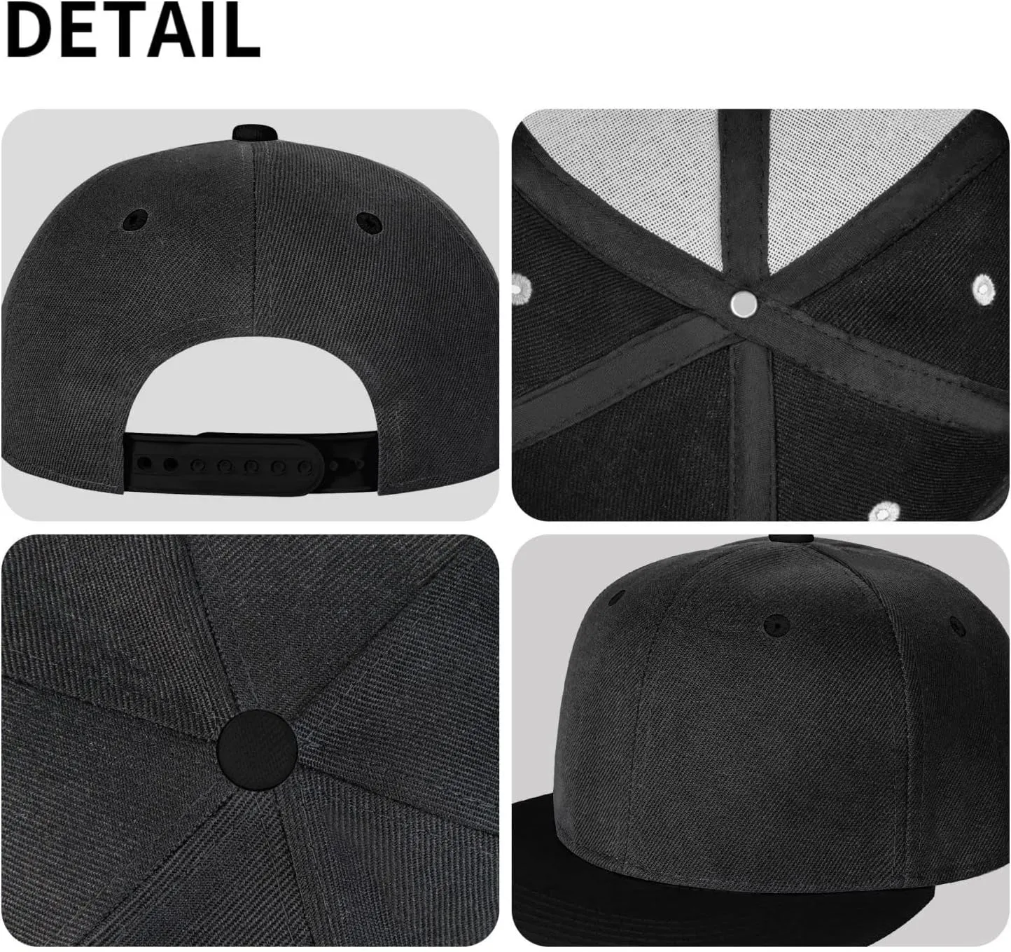 Outdoors Adjustable Snapback Garbage Truck Trash Hat Flat Bill Baseball Cap