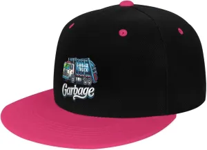 Outdoors Adjustable Snapback Garbage Truck Trash Hat Flat Bill Baseball Cap