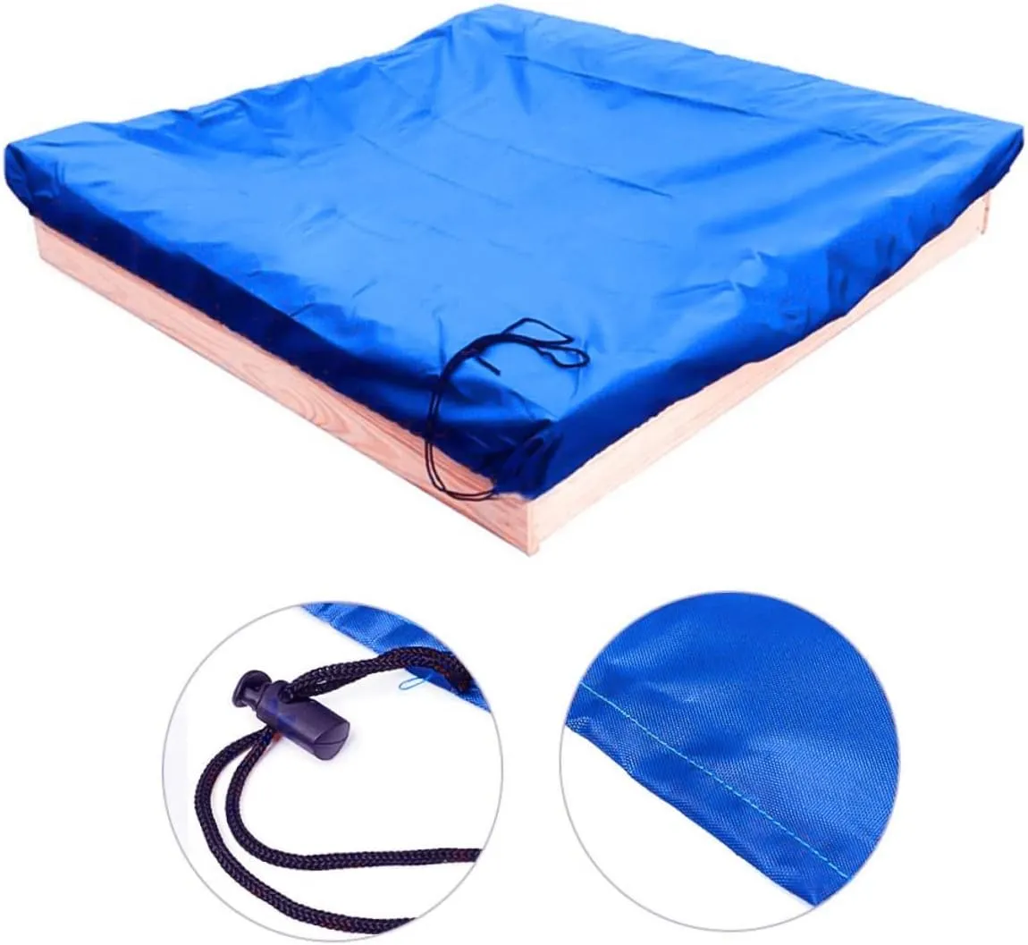 Outside Kids Toys Sand Pit with Lid Oxford Tarpaulin Canopy Sandbox Canopy with Drawstring Shade Tarp Sandbox Tarp Cover Kid Toys Outdoor Toys Small Bath Cover Child Hood Square