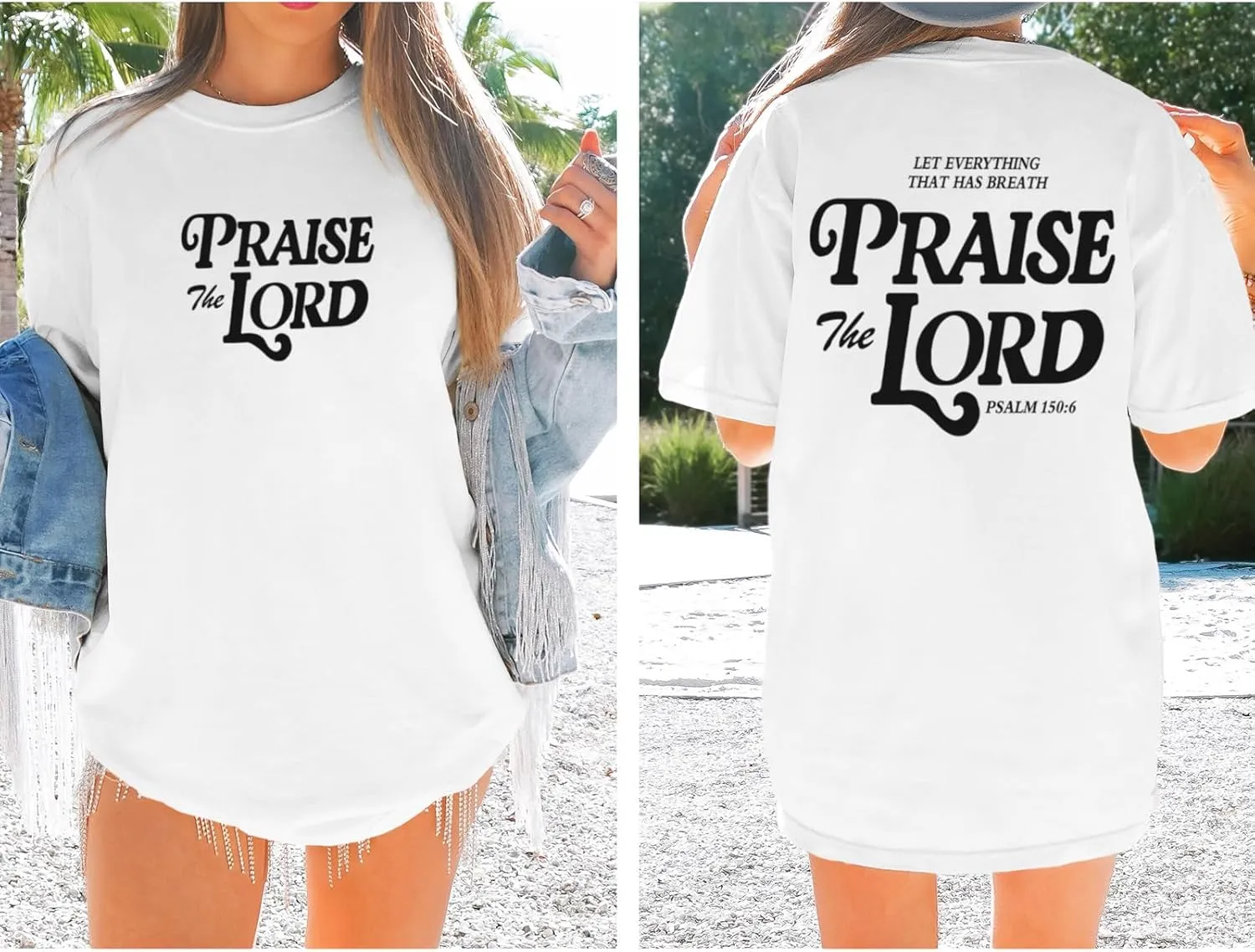 Oversized Christian Shirts for Women Praise The Lord T-Shirt Religious Bible Verse Tshirt God Jesus Shirt Graphic Tee