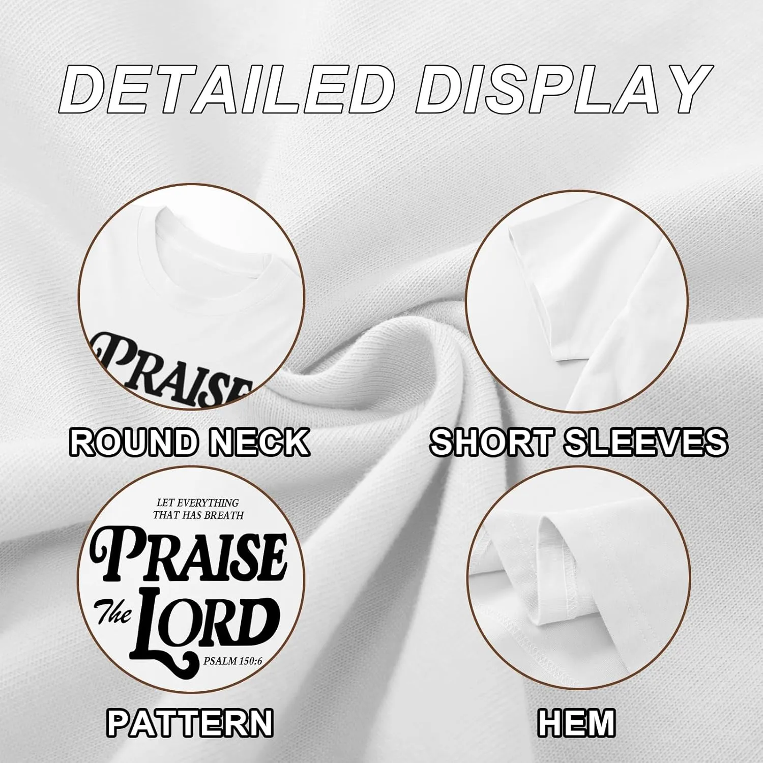 Oversized Christian Shirts for Women Praise The Lord T-Shirt Religious Bible Verse Tshirt God Jesus Shirt Graphic Tee