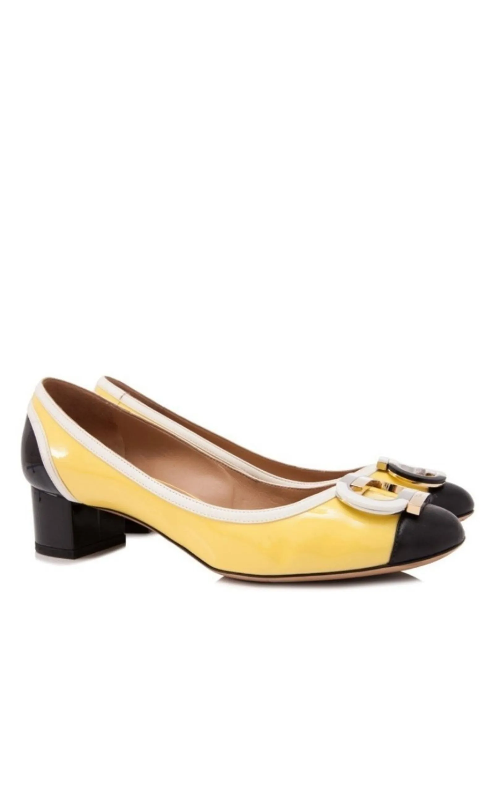 Patent Leather Gwen Block Heel Pumps