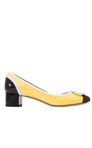 Patent Leather Gwen Block Heel Pumps