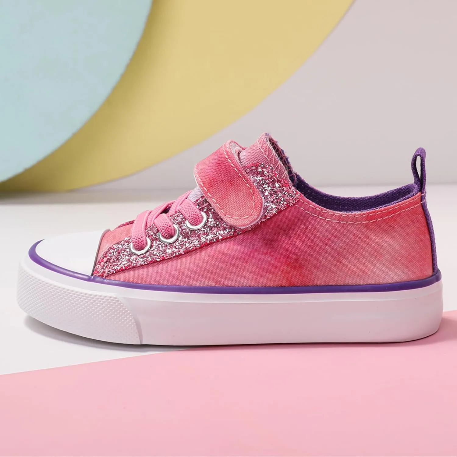PATPAT Toddler Kid Canvas Sneaker Boys and Girls Dazzling Colors Sneakers Toddler Little Kid Big Kid Sneakers Shoes