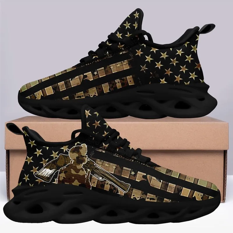 Patriotic Veterans Casual Sneaker American Flag Jogging Running Shoes Breathable Walking Flat Shoe for Men Women