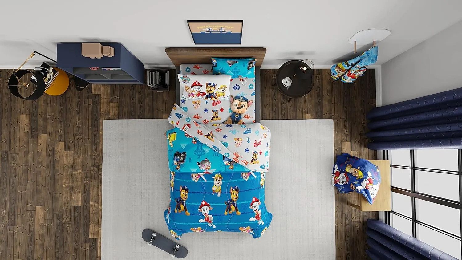 Paw Patrol Kids Bedding Super Soft Comforter and Sheet Set with Sham, 5 Piece Twin Size, (100% Officially Licensed Nickelodeon Product) By Franco