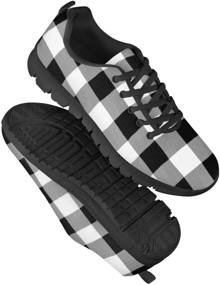 PinUp Angel Buffalo Plaid Walk Shoes Lightweight Breathable Athletic Gym Casual Tennis Shoes