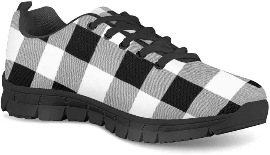 PinUp Angel Buffalo Plaid Walk Shoes Lightweight Breathable Athletic Gym Casual Tennis Shoes