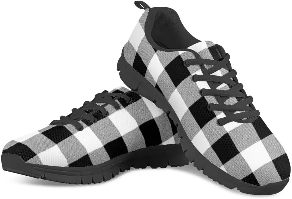 PinUp Angel Buffalo Plaid Walk Shoes Lightweight Breathable Athletic Gym Casual Tennis Shoes
