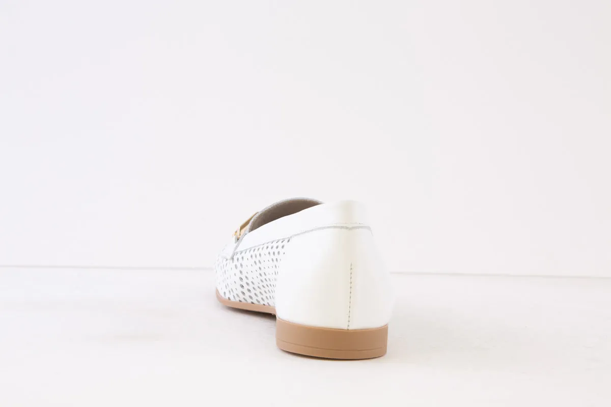 PITILLOS - 5644 FLAT FASHION LOAFER - WHITE