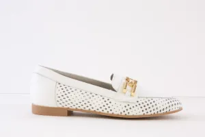 PITILLOS - 5644 FLAT FASHION LOAFER - WHITE