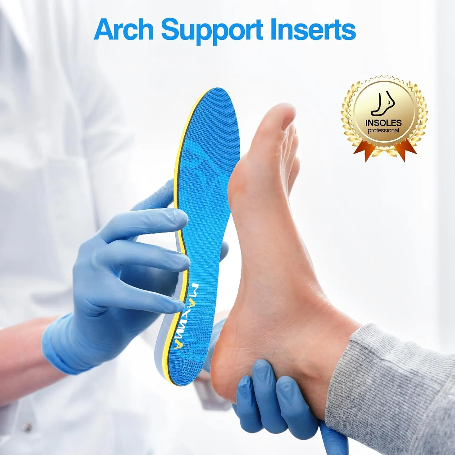 Plantar Fasciitis Insoles Arch Support Inserts Orthotics for Flat Feet Arch Pain Pronation for Work Boot Shoe for Men Women (Men 8-8 1/2 | Women 10-10 1/2-(270mm))