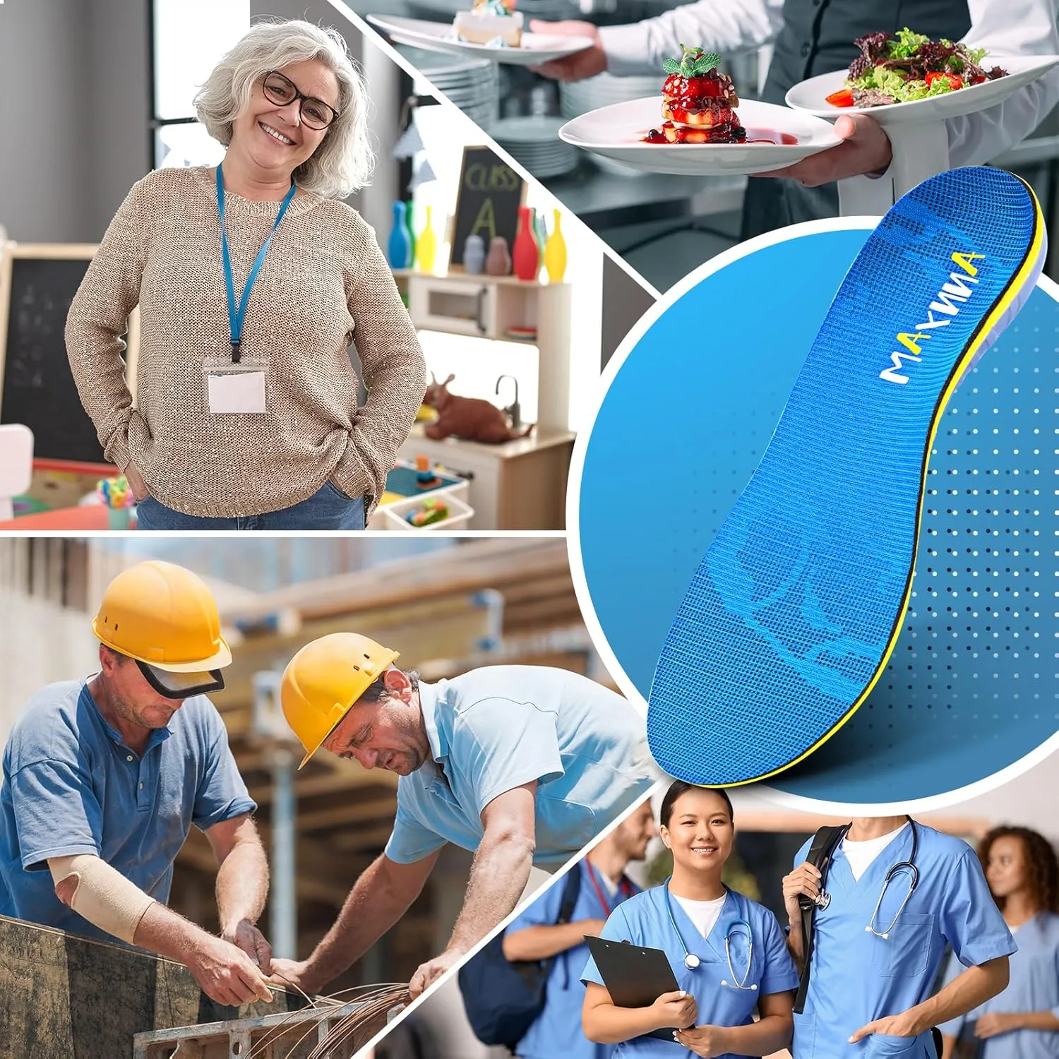 Plantar Fasciitis Insoles Arch Support Inserts Orthotics for Flat Feet Arch Pain Pronation for Work Boot Shoe for Men Women (Men 8-8 1/2 | Women 10-10 1/2-(270mm))