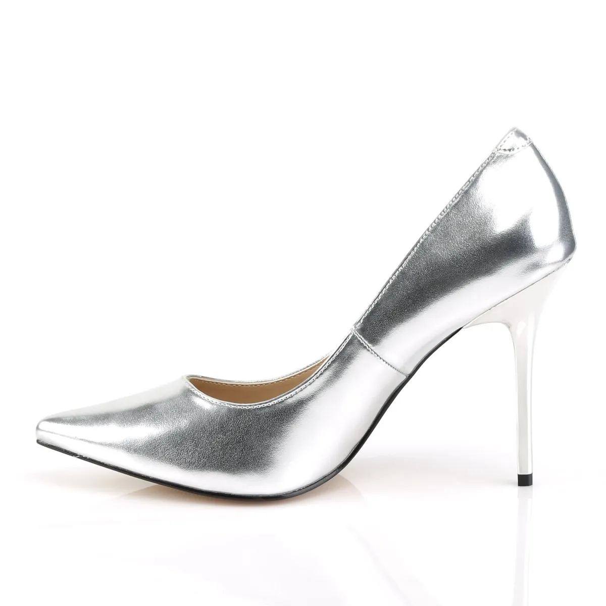 Pleaser Classique-20-Silver-Size 12-Clearance