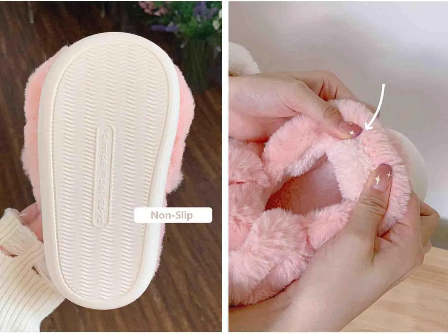Plush Pink Pig Slippers Novelty Animal Cute Soft House Shoes Fluffy Warm Slippers Cartoon Gifts for Birthday Christmas