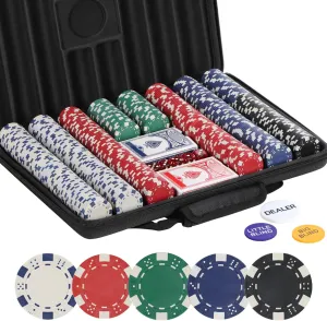Poker Chips Set,500 Pcs Poker Chips for Texas Holdem,Blackjack,with High-Strength Oxford Cloth Handbag