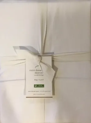 Pottery Barn 1000 Thread Count Sateen Sheet Set~King~*White*~