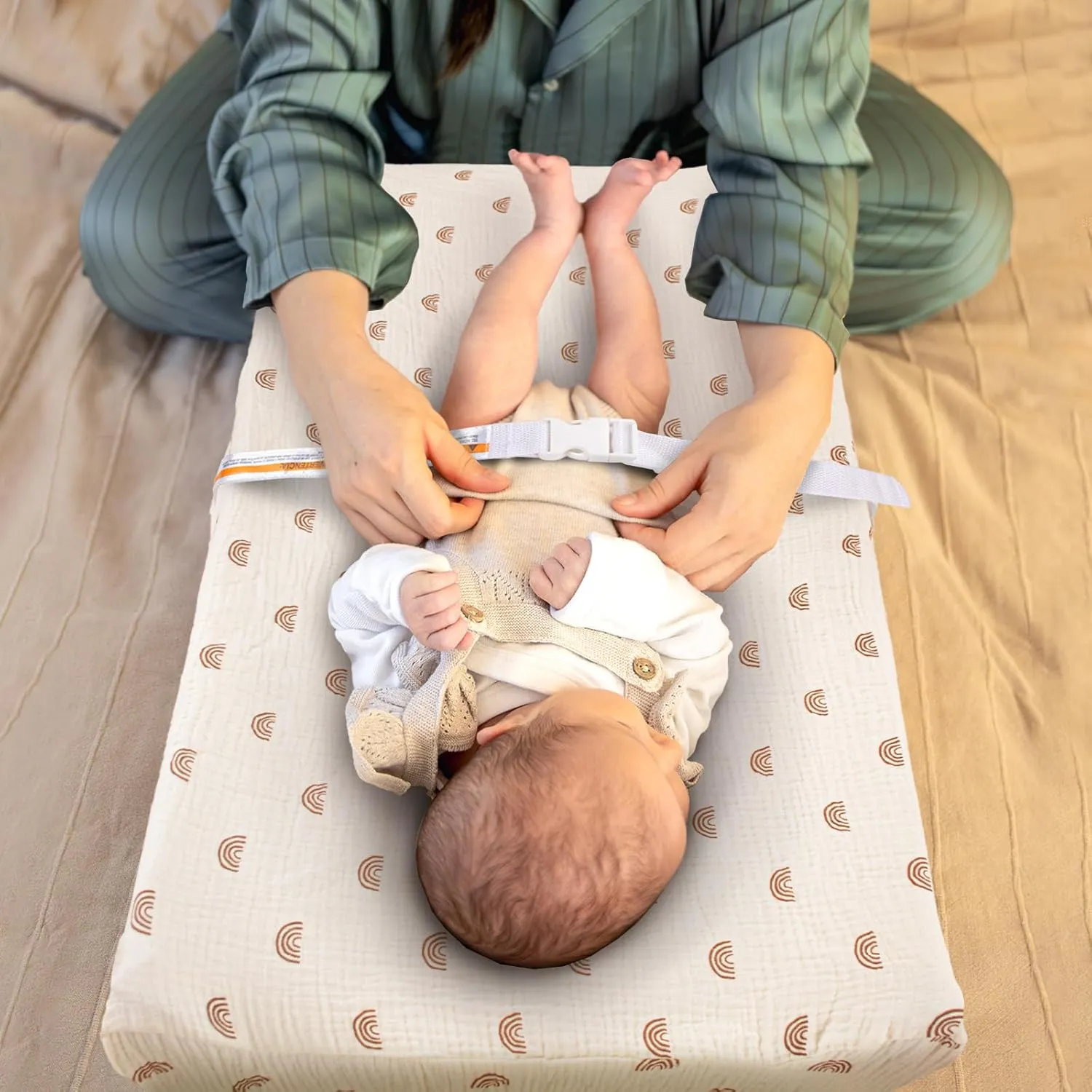 Primlect Muslin Changing Pad Cover for Boys Girls 100% Cotton Fitted Baby Diaper Changing Table 3 Pack Soft and Breathable for Standard Changing Table Topper 32"x16"