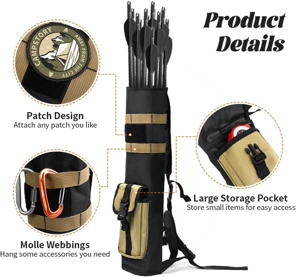 PSKOOK Archery Lightweight Back Arrow Quiver