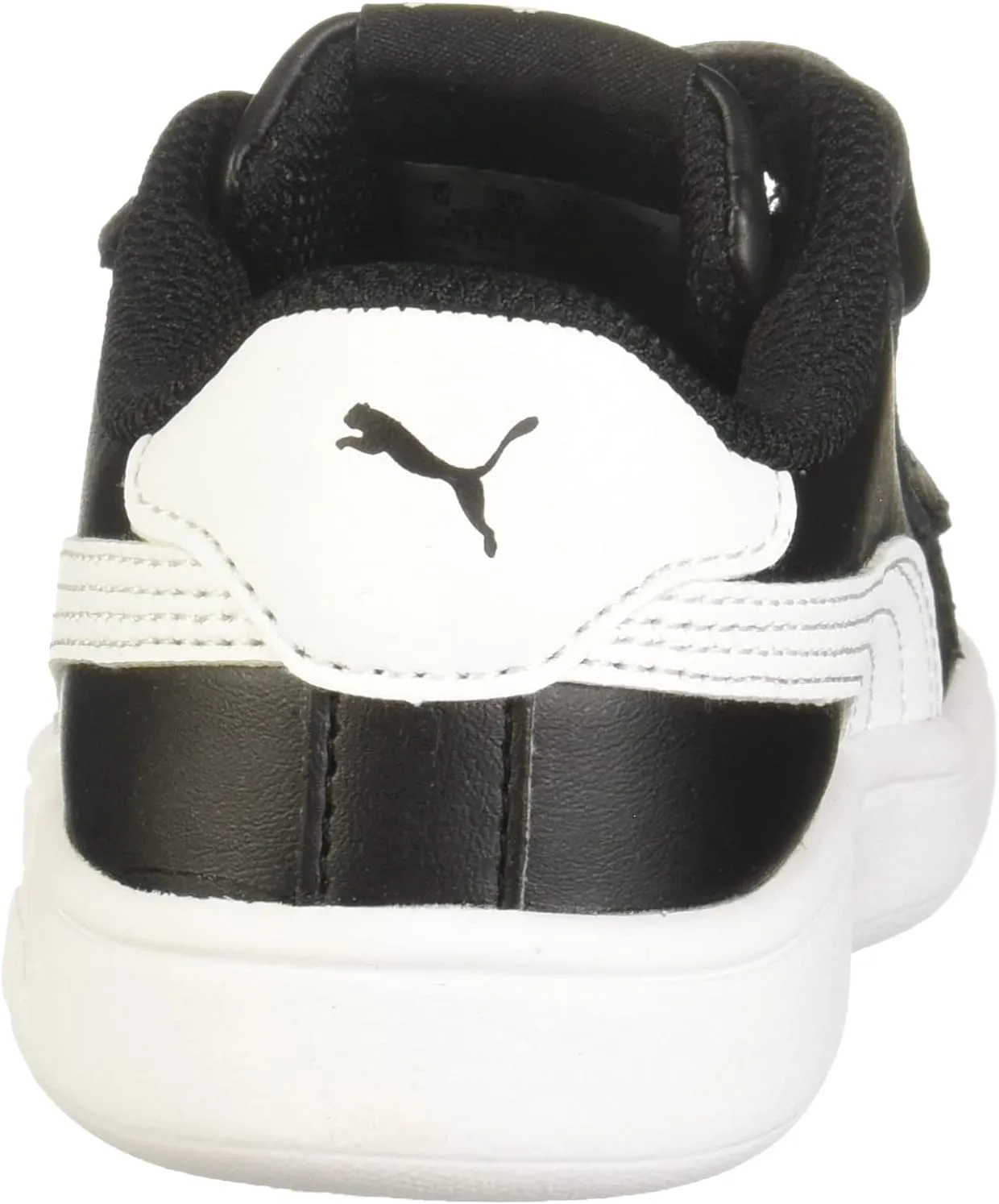 PUMA Girls' Smash V2 Hook and Loop Sneaker, Elderberry-Indigo-Silver-White, 2 M US Little Kid
