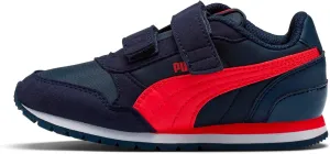 PUMA ST Runner Hook and Loop Sneaker, Peacoat-Ribbon Red, 13.5 US Unisex Little Kid
