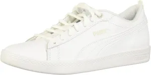 PUMA Women's SMASH V2 Sneaker, Puma White-Puma White, 8.5
