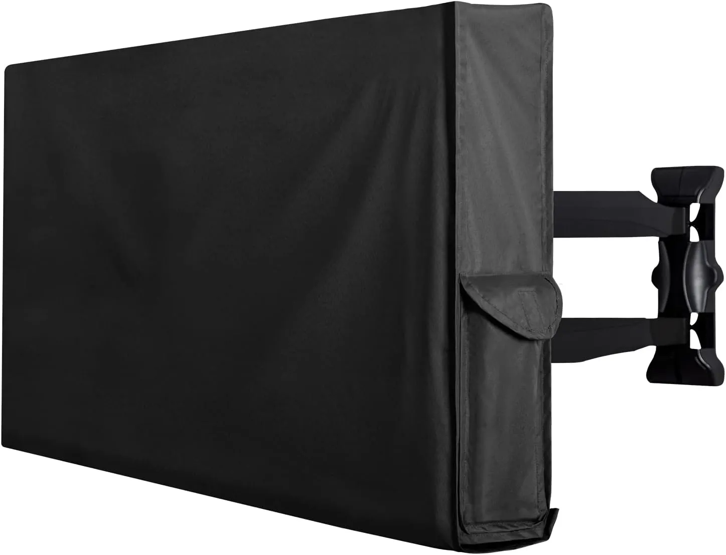 PureFit Outdoor TV Cover 55-58 inch Weatherproof Waterproof for Outside, TV Covers Protector Enclosure for Flat Screen TVs, Fits up to 55"W x 35"H x 5.5"D, Black