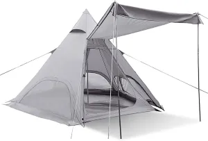 Pyramid Outdoor Tent, Oxford Cloth Tent, Family Camping Tent Quick Set up Tent for Beach, Traveling, Hiking, Mountaineering, Outdoor Activities