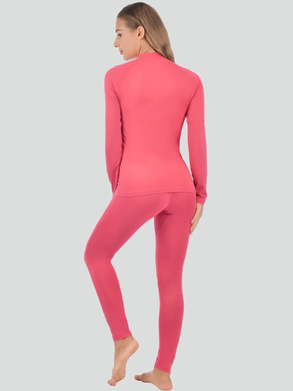 qualidyne Thermal Underwear for Women Long Johns Ultra-Soft Base Layer Pajama Set Winter Cold Weather Top and Bottom