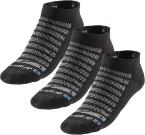 R-Gear Drymax Low Cut Running Socks For Men and Women, Light Cushion | Breathable, Moisture Control & Anti Blister | L, Black, 3 Pack