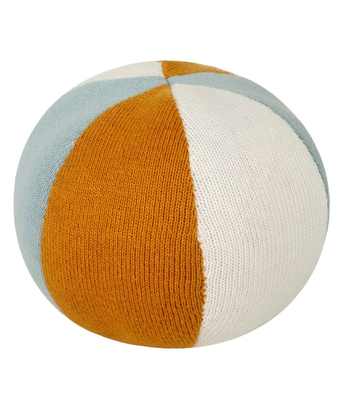 Rattle Blue Rolley- Multicolor Cotton Knitted Stuffed Soft Toy for Babies / Kids