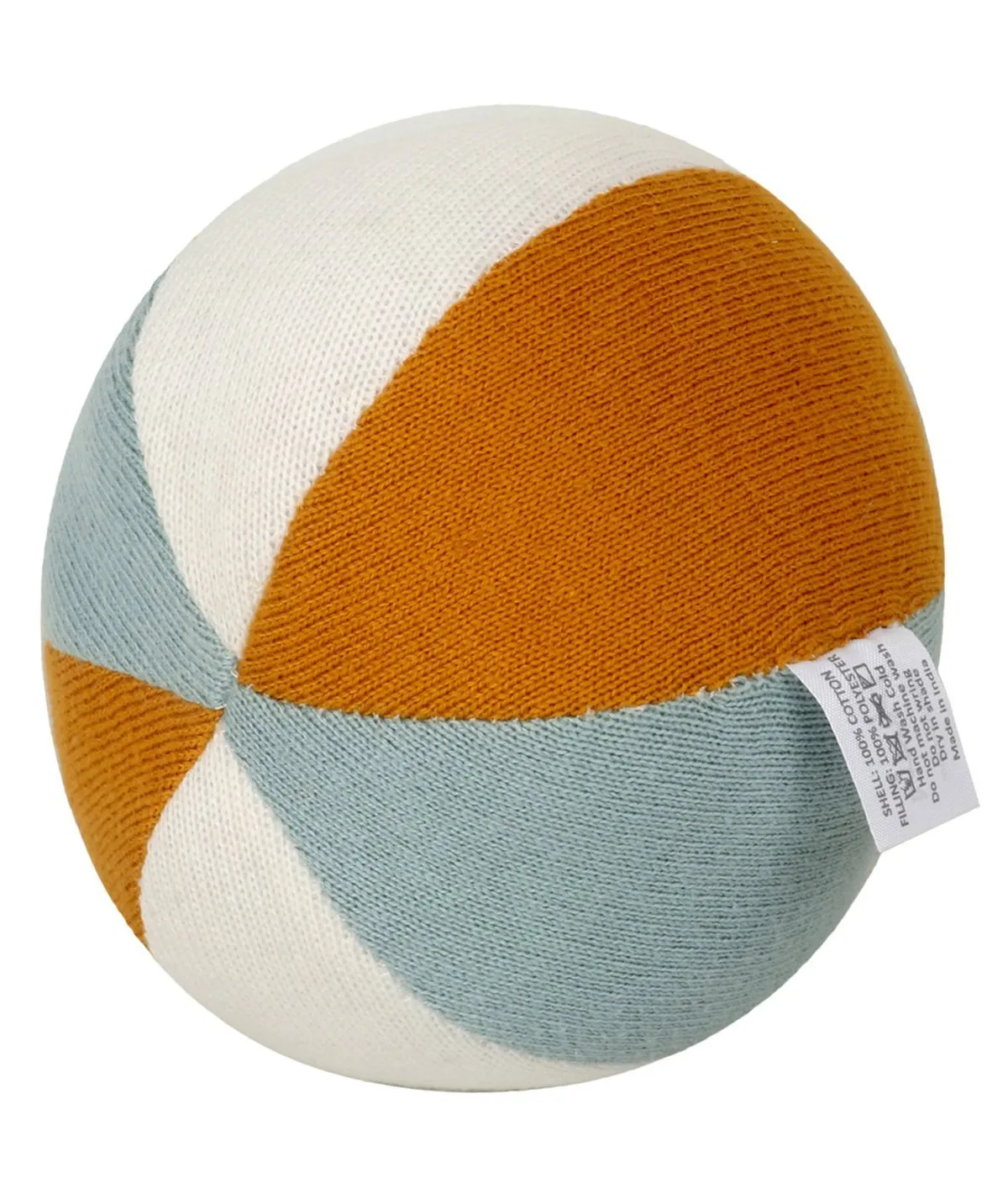 Rattle Blue Rolley- Multicolor Cotton Knitted Stuffed Soft Toy for Babies / Kids