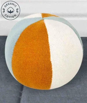 Rattle Blue Rolley- Multicolor Cotton Knitted Stuffed Soft Toy for Babies / Kids
