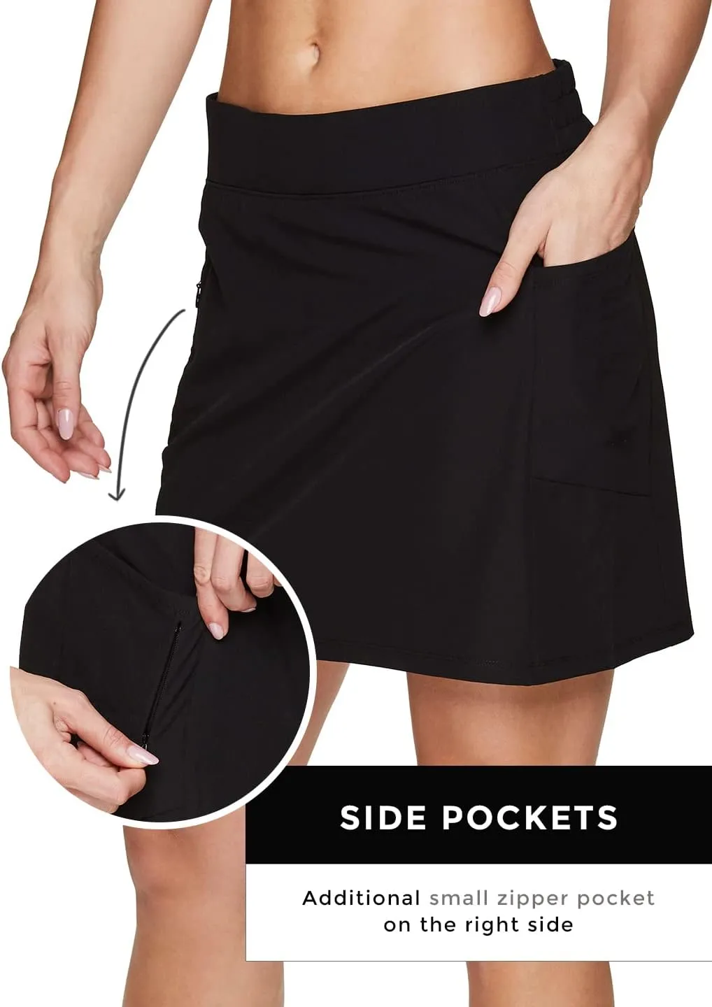 RBX Active Women's Golf/Tennis Everyday Casual Athletic Skort with Bike Shorts