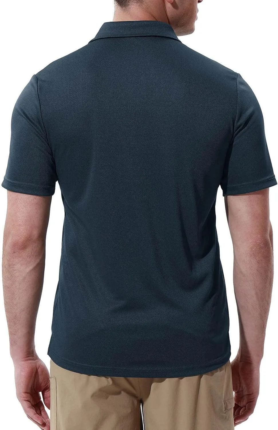 Rdruko Men's Polo Shirts Short Sleeve Quick Dry Outdoor Golf Sports Shirts with Pocket