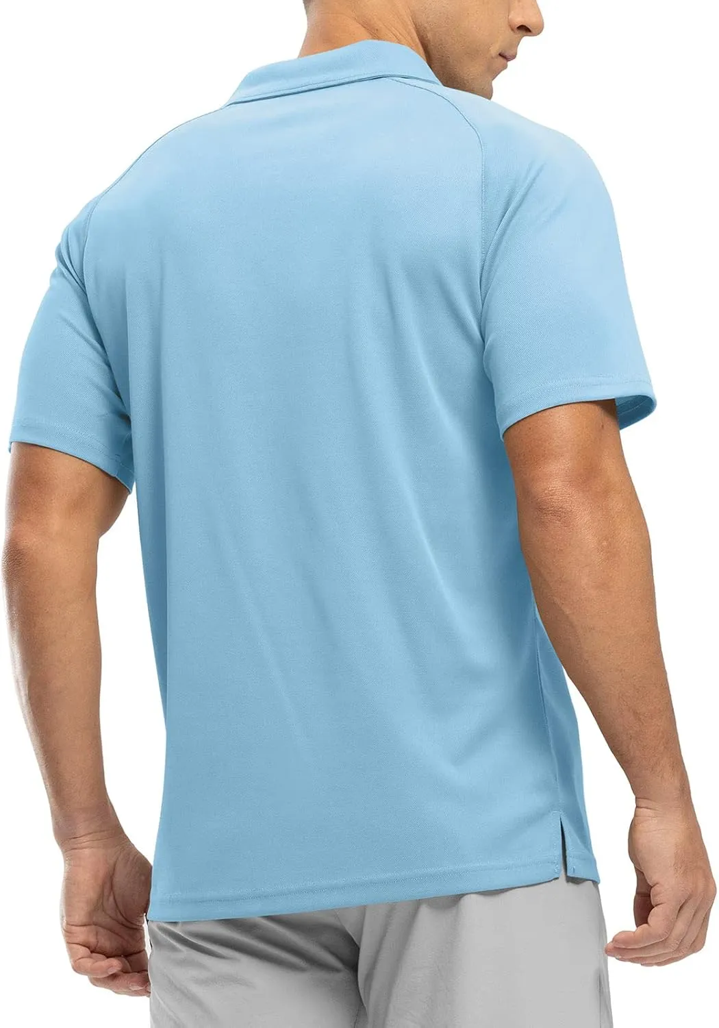 Rdruko Men's Polo Shirts with Pocket Short Sleeve Dry Fit 1/4 Zip Golf Sports Collared Summer T Shirts