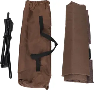 Recliner Folding Floor Chair, Lounge Chair with Backrest for Outdoor Camping Fishing Beach Trips and Concerts (Brown)