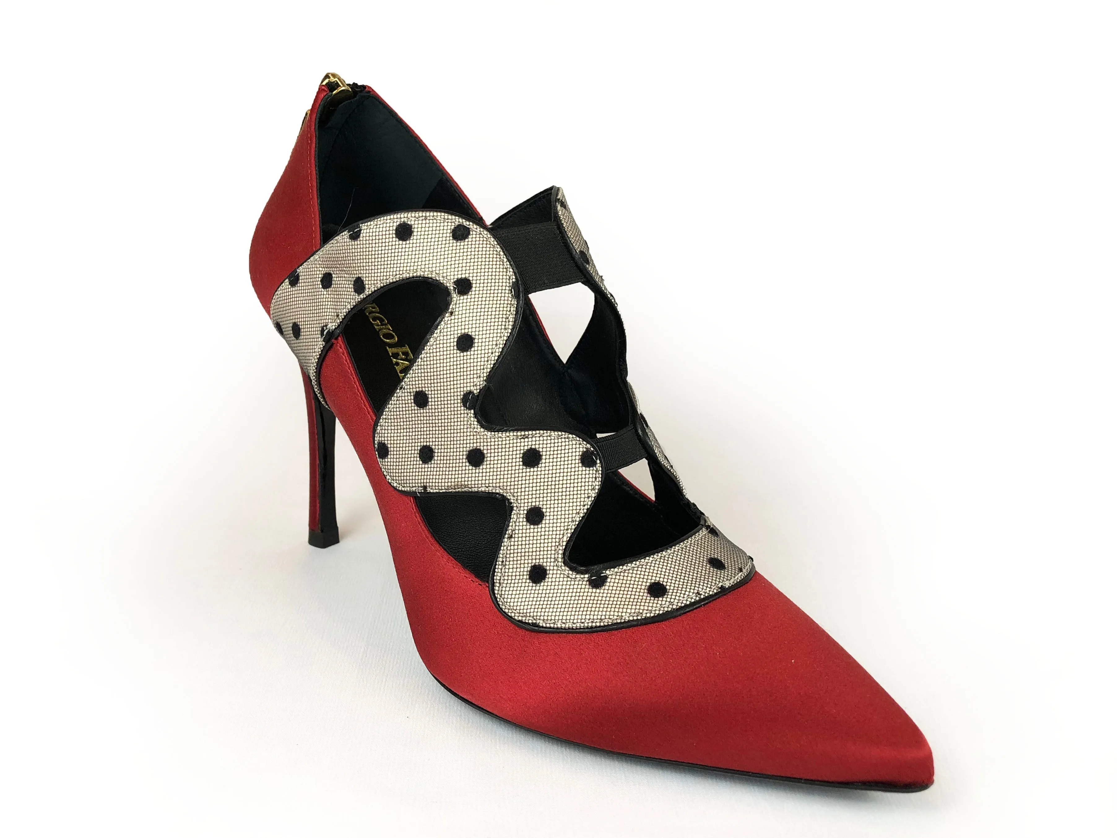 Red Satin Pump