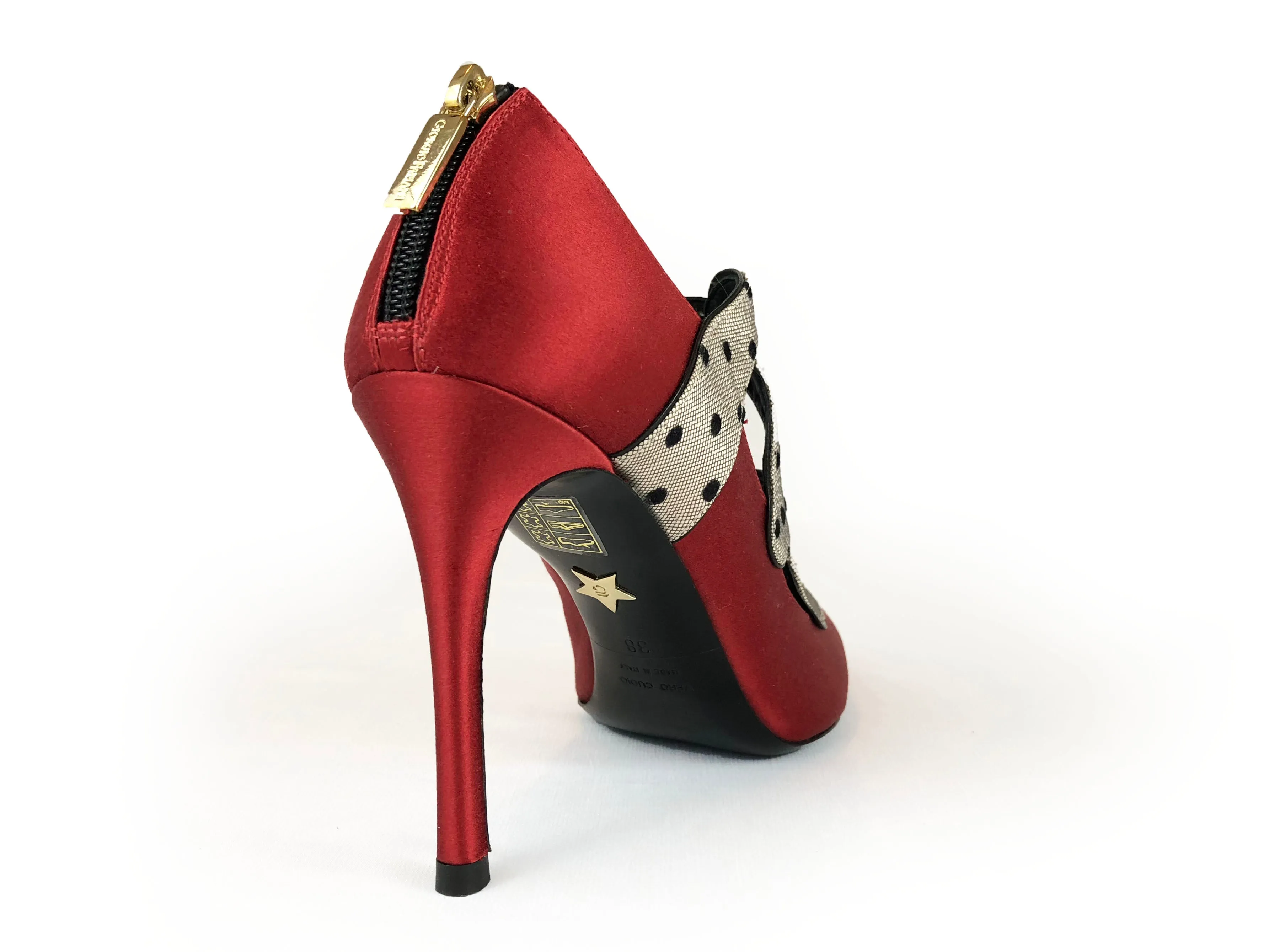 Red Satin Pump