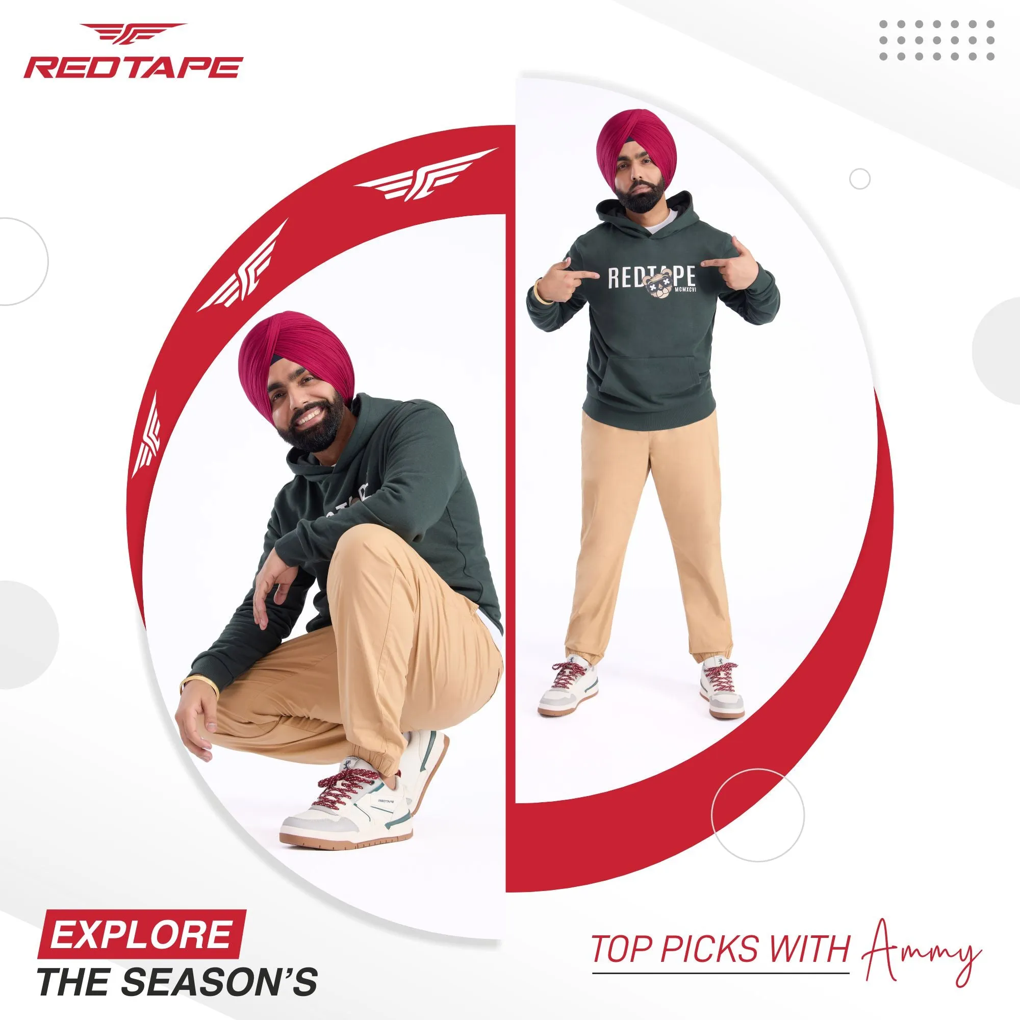 Red Tape Lifestyle Sneaker Shoes for Men | Classic Rounded Toe, Soothing Insole & Impact-Resistant Comfort