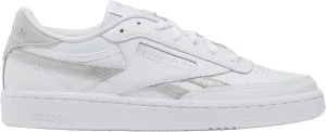 Reebok Women's Club C Revenge Sneaker, White/Steely Fog/Silver Metallic, 7