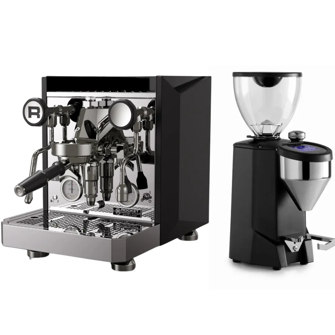 Rocket Espresso Giotto R FAST Black   Fausto Grinder package offer