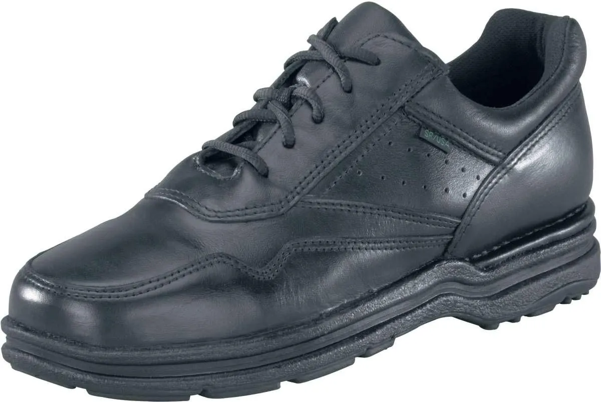 Rockport Womens Black Leather Work Shoes Postwalk Athletic Oxford