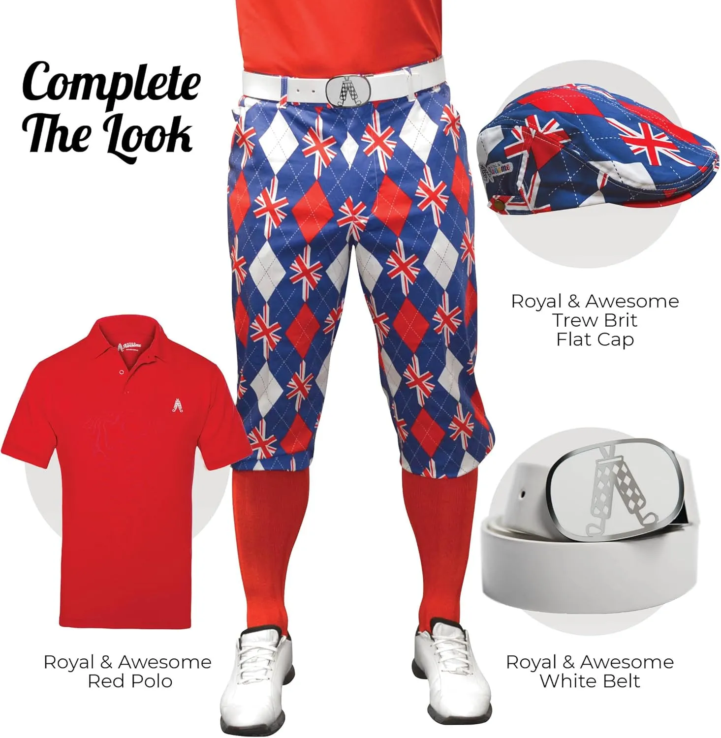 Royal & Awesome Men's Golf Knickers