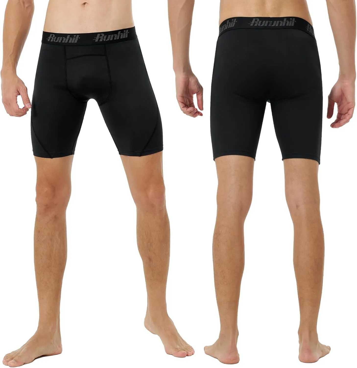 Runhit Mens Compression Shorts Athletic Running Spandex Shorts Sports Workout Performance Base Layer Underwear