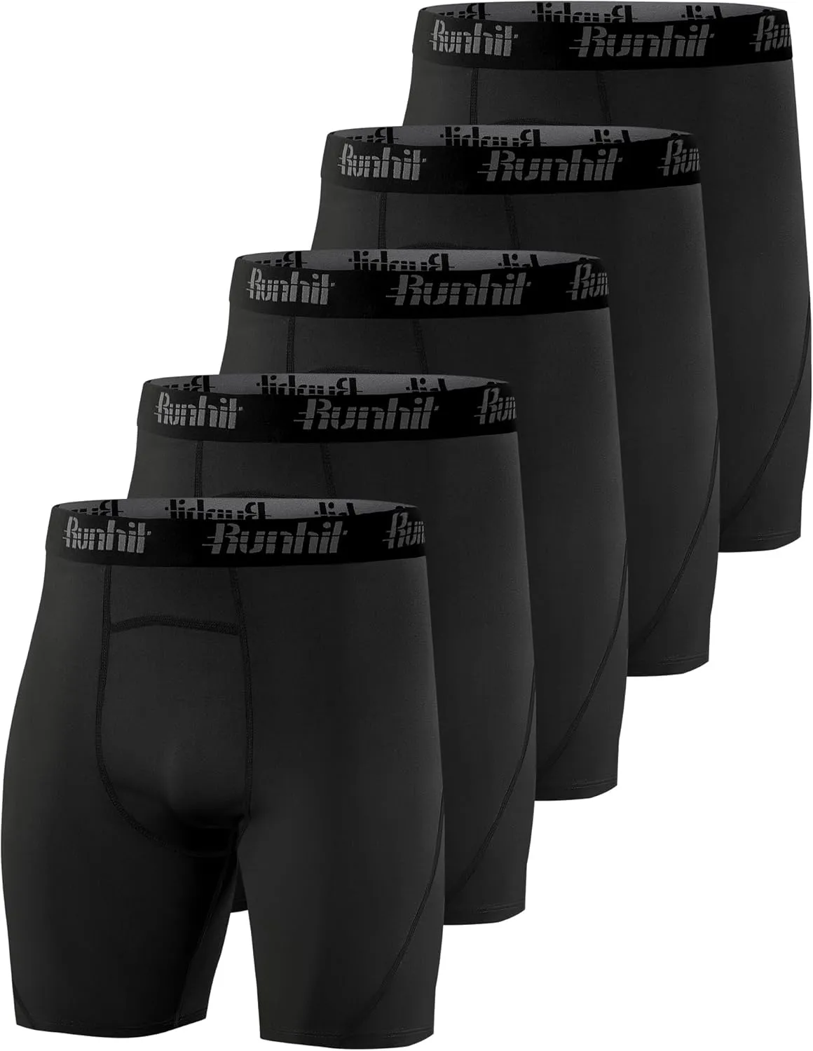 Runhit Mens Compression Shorts Athletic Running Spandex Shorts Sports Workout Performance Base Layer Underwear