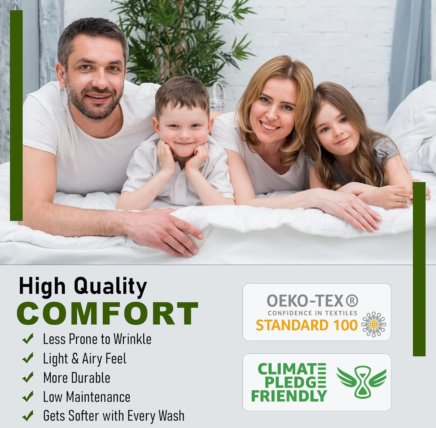 RUVANTI 100% Cotton Sheets Queen Size Set, 4 Pieces, Soft & Breathable Percale Weave Bedding, Deep Pocket 16", Hotel Standard, Crisp Cool Feeling, Durable, Perfect Floral Bed Sheet, Chevron