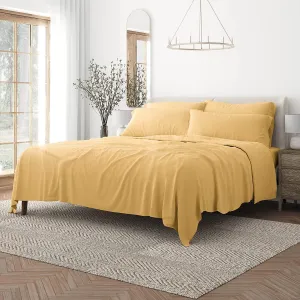 RV King Bed Sheet Set 100% Egyptian Cotton Sheets - 4 Piece Sheet Set - 800 Thread Count Ultra Soft, Smooth, Durable Bedding Set - Fits Mattress Upto 24'' Deep Pocket ( RV King / Gold)