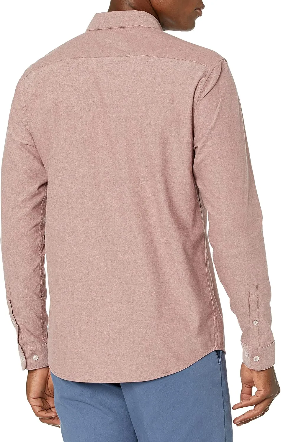 RVCA Men's Slim Fit Long Sleeve Oxford Stretch Woven Button Up Shirt