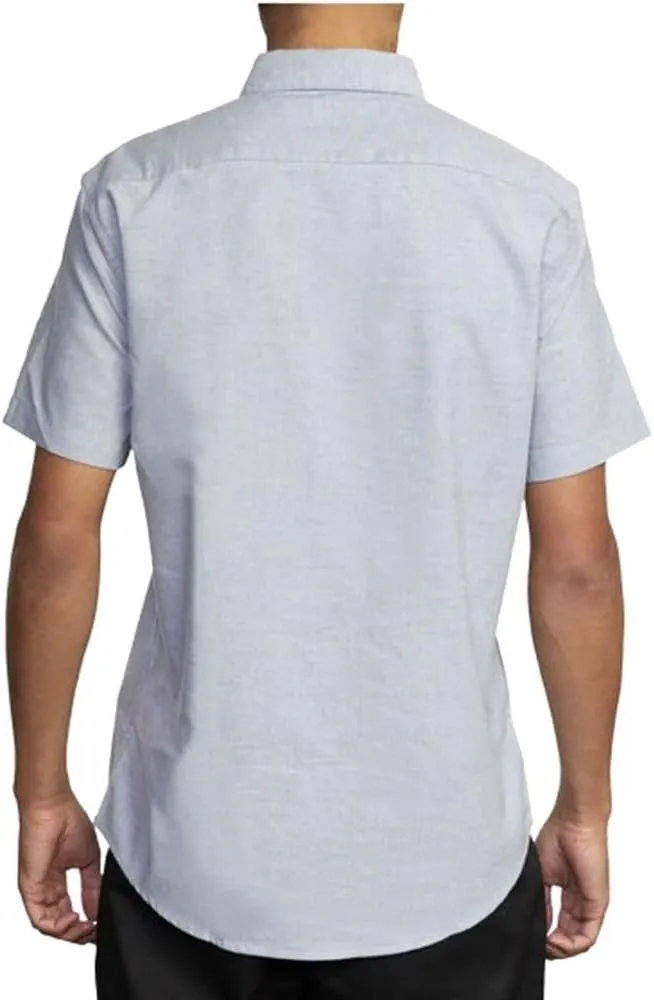 RVCA Men's That'll Do Short Sleeve Oxford Woven Button Up Shirt